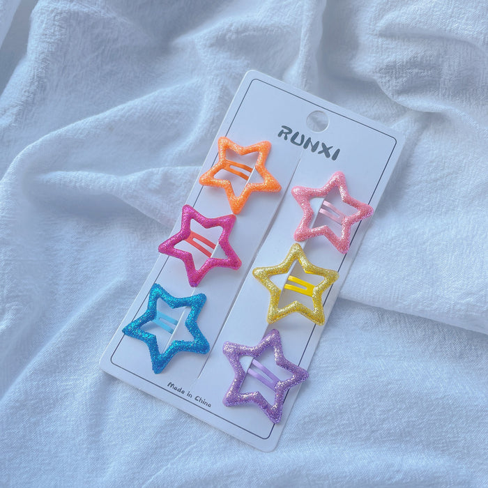 Wholesale  Star Drop Oil BB Clip Powder Hair Accessories Baby Hair Clip Bang Clip Head Accessories