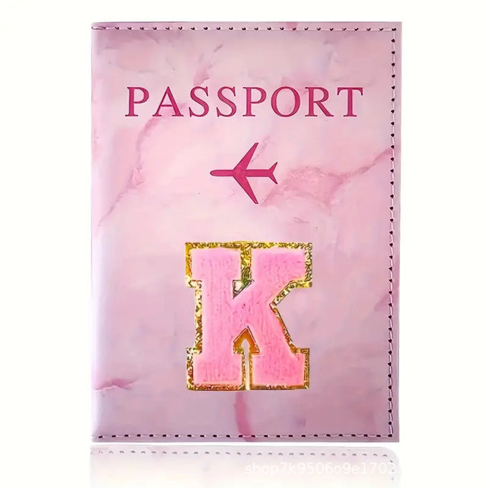 Wholesale Trendy Monogram Passport Cover Initial PU Leather Travel Wallet Unisex Boutique Card Holder