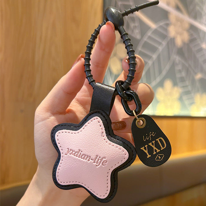 Wholesale Leather Smiley Keychain JDC-KC-WWX001