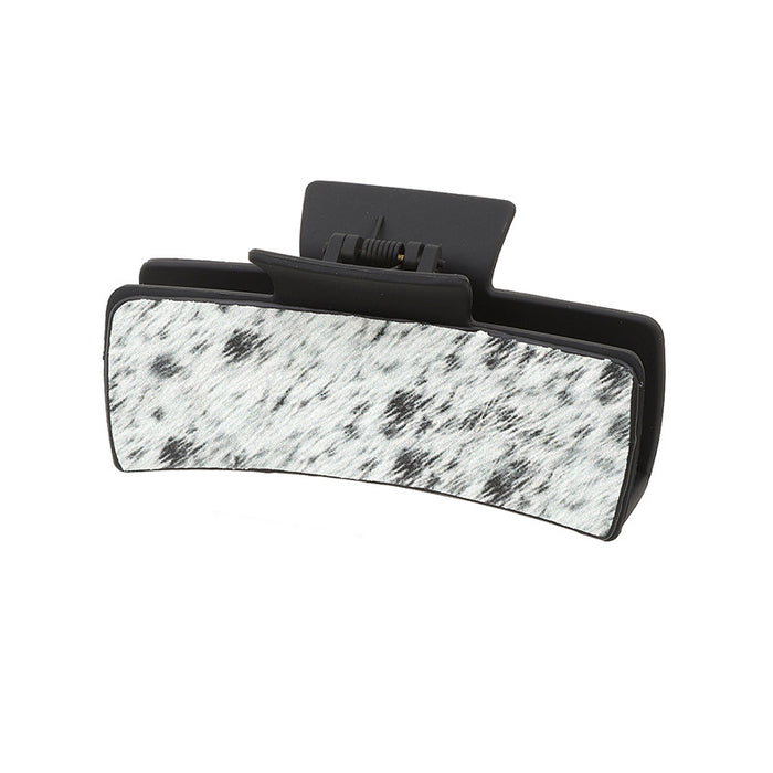 Wholesale Western Denim Style Horse Hair Craft Leather Women' s Hair Clip Grab Clip Shark Clip Hair Accessories Clip