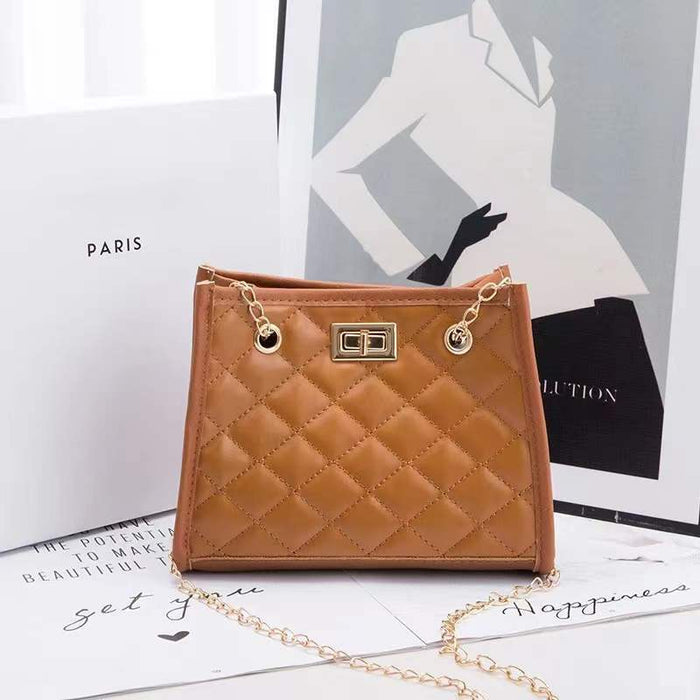 Wholesale Bag Diamond Grid Single Shoulder Small Square Bag Embroidered Chain Bag for Women JDC-SD-XJ002