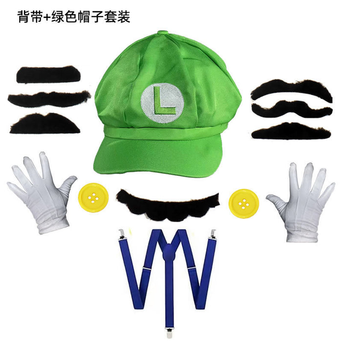 Wholesale  Adult Octagon Sun Hat Baseball Hat Gloves Beard Strap Set