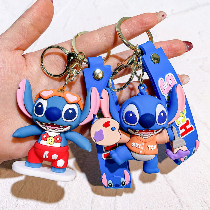 Wholesale cute doll  soft rubber pvc car key chain