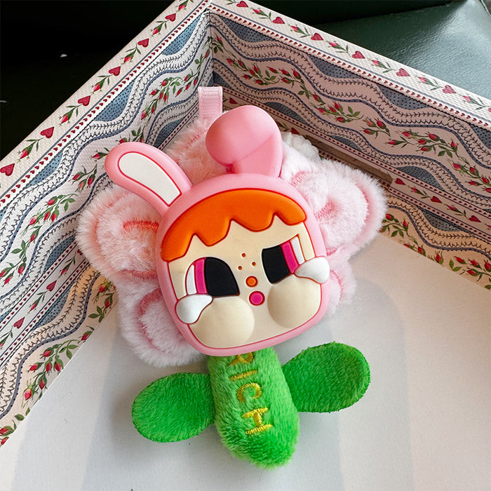 Wholesale Creative Doll Plush Fresh Flower Keychain Pendant Cute Girl Schoolbag Pendant