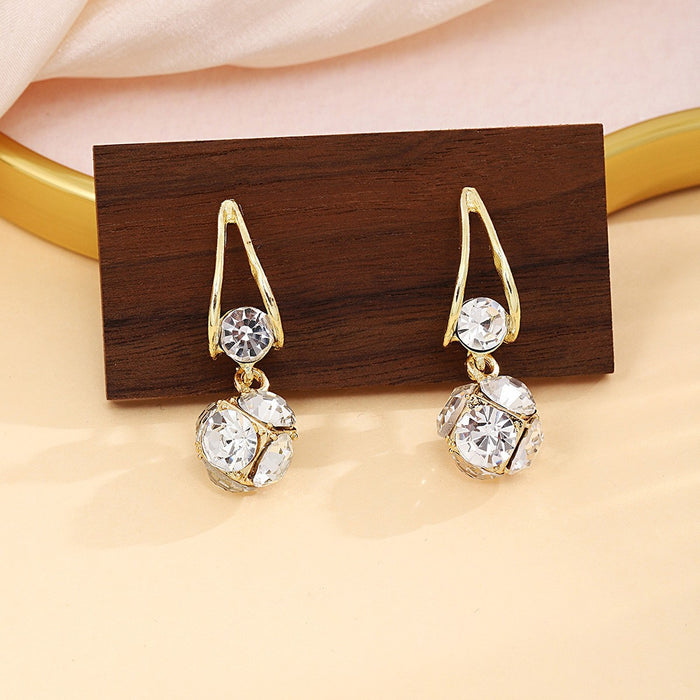 Wholesale Silver Butterfly Tassel Earrings High-end Earrings Elegant Diamond Pearl Long Earrings