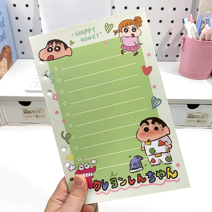 Wholesale 5pcs A5 Card Album with Colorful Inner Pages,  Cartoon Detachable Loose-Leaf Book Replacement Core