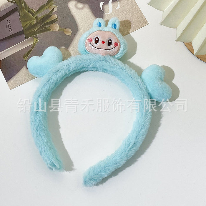 Wholesale Cute Cartoon  Plush Hair Hoop Girl Wash Face Non-slip Pressure Hair Hoop Out All-match