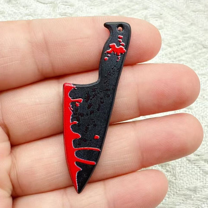 Wholesale 10pcs  Acrylic Scissors and Axe Novelty Props Double-sided Printed Pendant DIY Earrings and Bracelets