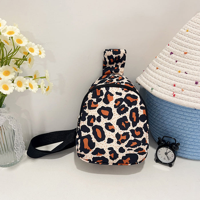 Wholesale Cute children' s stylish leopard print casual shoulder bag