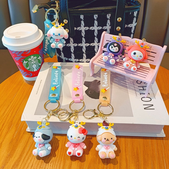 Wholesale Cute 3D Doll Silicone Keychain JDC-KC-MingT131