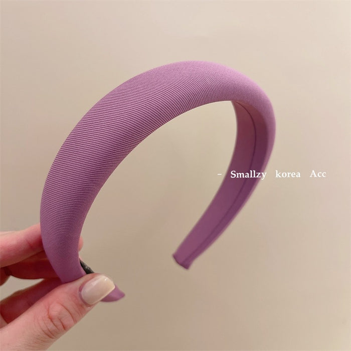 Wholesale Solid color fabric headband with versatile hair clips and external headband