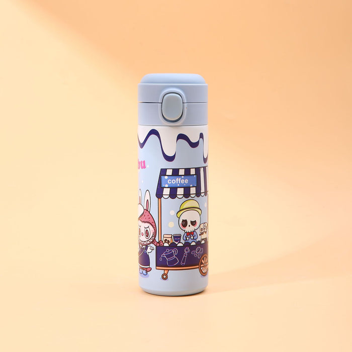Wholesale Cartoon Thermos Cup Large Capacity Buckle Cup Cartoon Stainless Steel Pea Cup