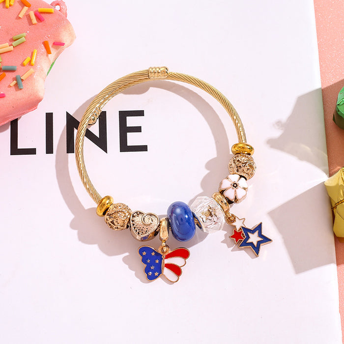 Wholesale stainless steel beaded bracelet alloy accessories heart bracelet Charms Bracelets