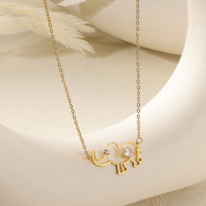 Wholesale Stainless Steel Flower Sunflower Necklace Minimalist Pendant Jewelry