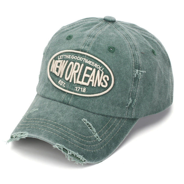 Wholesale Retro Letter Embroidered Baseball Cap - Trendy Unisex Casual Hat Perfect