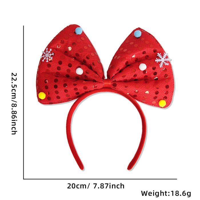 Wholesale Christmas headband elk horn five star headband Christmas decorations children plastic head buckle party decoration supplies