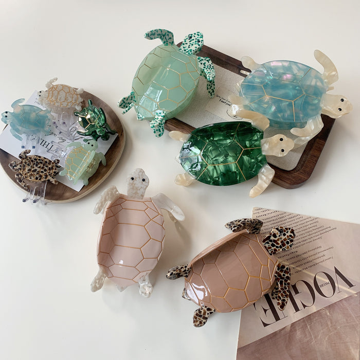 Wholesale Ocean Series Turtle Acetic Acid Grab Hair Clip Tail Clip Niche High-end Touched Hair Accessories Hairpin Shark Clip Women