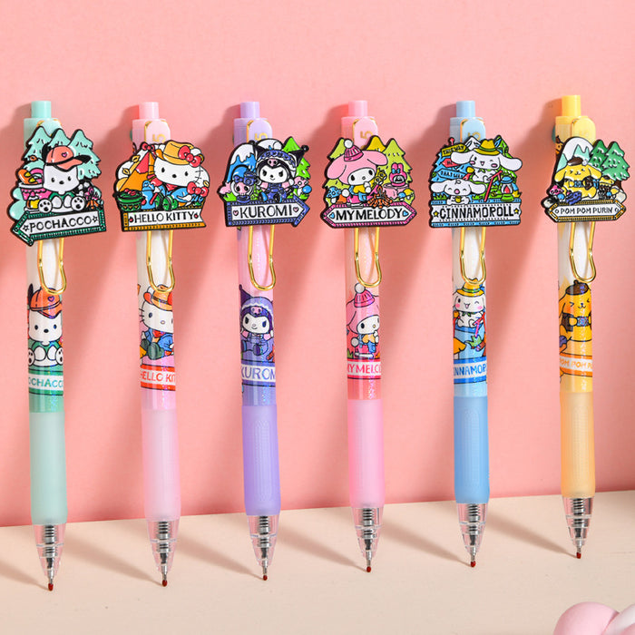 Wholesale Random Retractable Gel Pen Quick-Drying Black 0. 5mm Carbon Ink Pen for Fast-Drying Writing