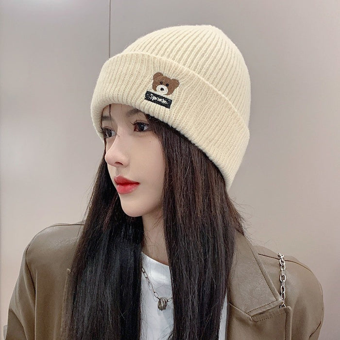 Wholesale Autumn and Winter Bear Wool Is Cute Knitting Cap JDC-FH-Yiguan001