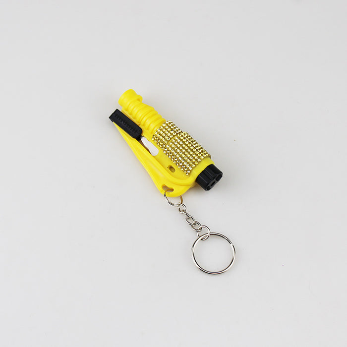 Wholesale Plastic Diamond 3-in-1 Whistle Keychain JDC-KC-TouMS012