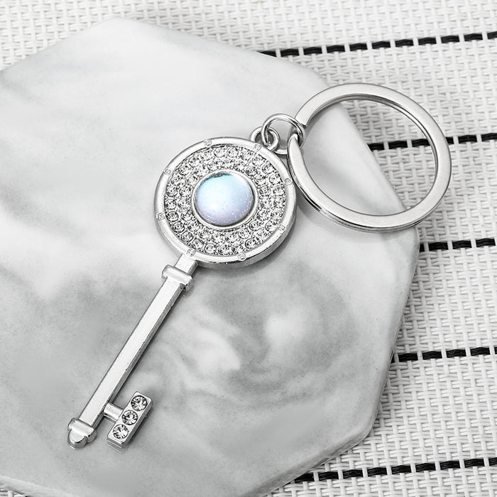 Wholesale Zinc Alloy Diamond Studded Gemstone Keychain JDC-KC-JinZ023