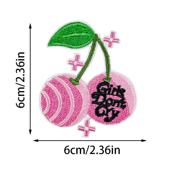 Wholesale  Cherry Embroidered Cloth DIY Patches
