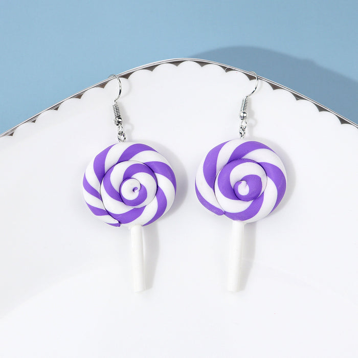 Wholesale Cartoon Clay Lollipop Earrings JDC-ES-niqing034