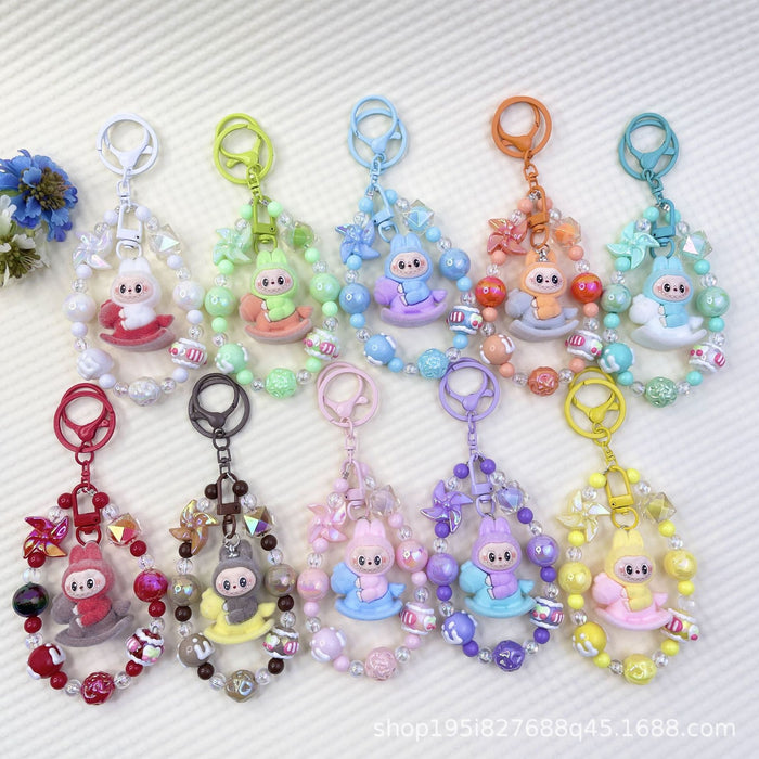Wholesale New Flocked Wizard Plush Cute Phone Chain Keychain Bag Doll Pendant Accessories