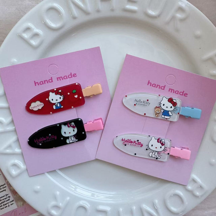 Wholesale Cartoon polka dot hair clip, bangs clip, edge clip, simple and versatile hair accessory