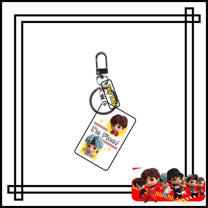 Wholesale Cartoon Double Layer Transparent Acrylic Keychain JDC-KC-YaQ004