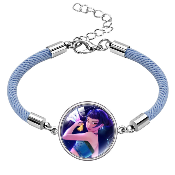 Wholesale Multicolor cord  Kpop Time Gem gemstone bracelet