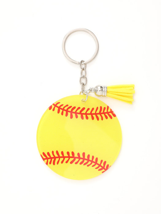 Wholesale Baseball Acrylic Tassel Keychain JDC-KC-RongRui042