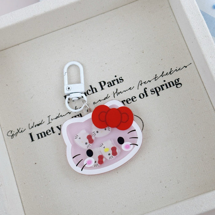 Wholesale Cartoon Wobbly Cat Acrylic Keychain Cute Bag Charm Fashion Accessory Gift Resale