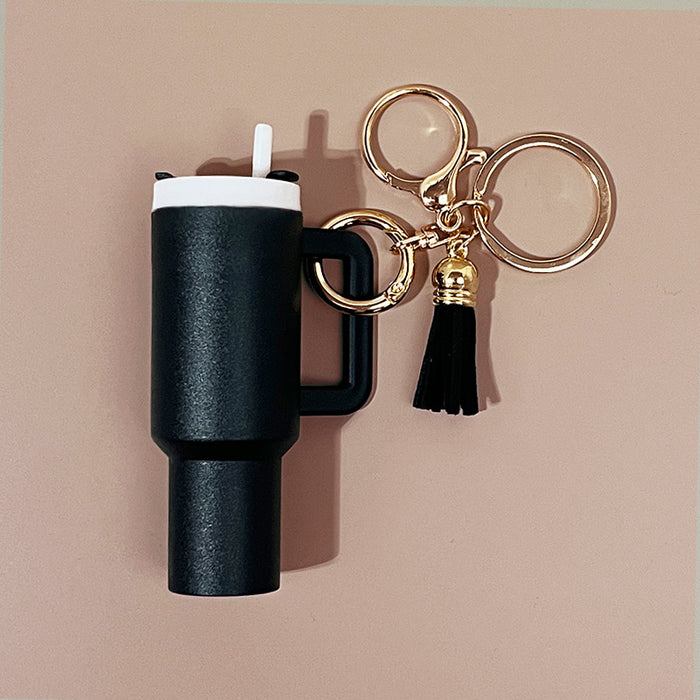 Wholesale Resin ice bullies cup keychain that can hold lip balm