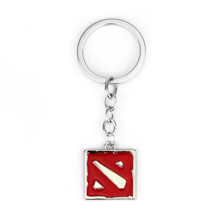 Wholesale DOTA2 Game Peripheral Weapon Model Pendant Dota Logo Keychain Return To The City Scroll Pendant Necklace JDC-KC-HeY019