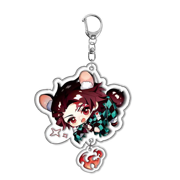 Wholesale 10pcs/set Acrylic double-sided keychain anime peripheral pendant