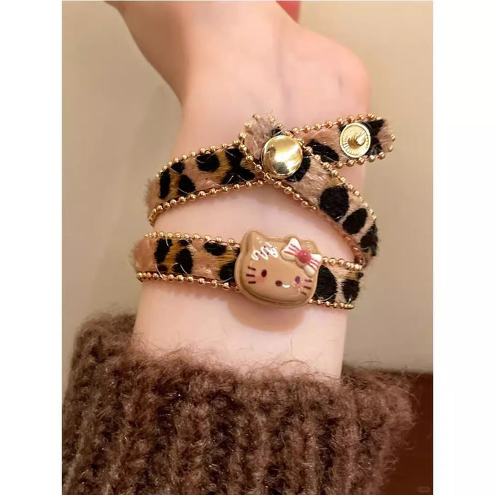 Wholesale Vintage Spice Style Leopard Print Kitten Collar