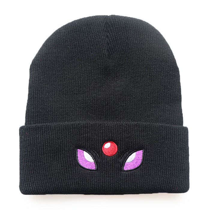 Wholesale Cartoon Cute Smiley Face Embroidery Acrylic Knitted Beanie JDC-FH-LvH015