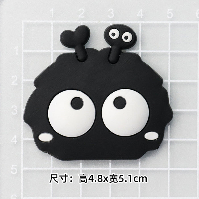 Wholesale 10pcs Soft rubber briquette elf silicone patch slippers buckle headset phone case airbag bracket refrigerator sticker accessories