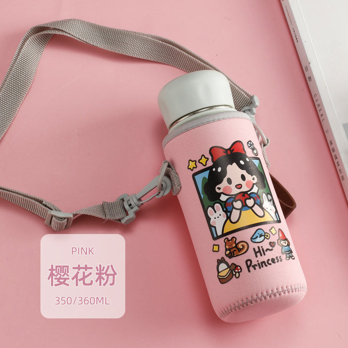 Wholesale Xile Insulated Cup Cover 450ml 630ml Cross Shoulder Strap Submersible Material Anti Drop Suitable JDC-CH-JinLun002