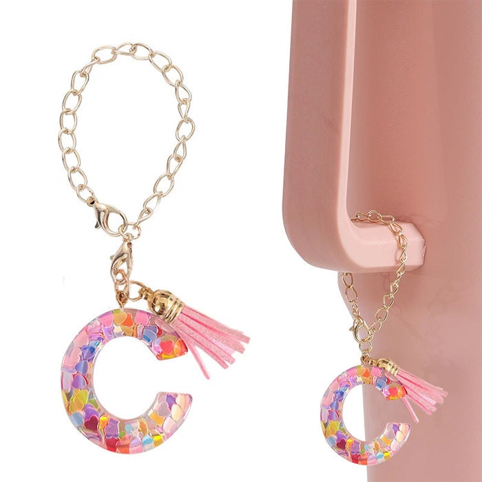 Wholesale Resin English Letter Pendant Keychain JDC-KC-JinZ003