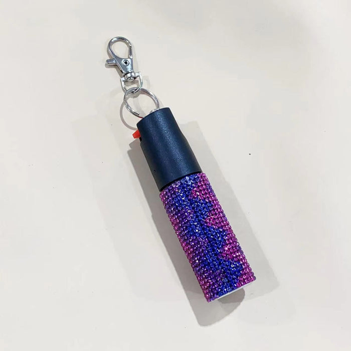 Wholesale Plastic Diamond Inlaid Portable Press Type Keychain JDC-KC-ZY013