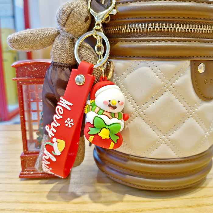 Wholesale  keychain,  cute Christmas tree,  little elk,  Christmas stocking keychain,  claw machine small gift