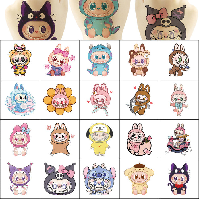 Wholesale 5X5Cm Cartoon Tattoo Decorative Stickers