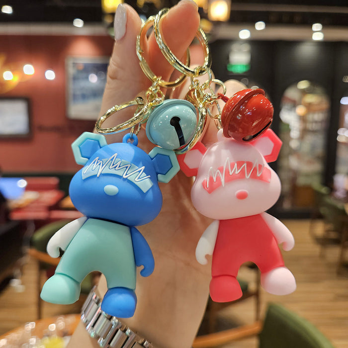 Wholesale lightning bear keychain creative couple car bag key chain pendant small gift