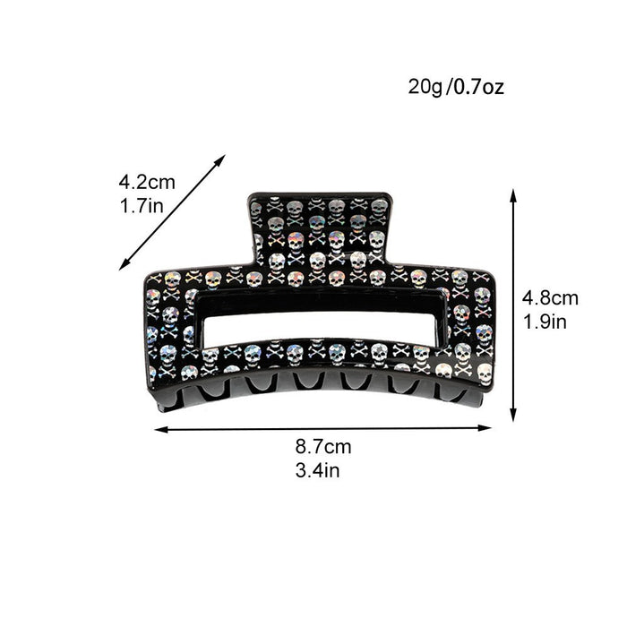 Wholesale  hair clip square print skull ghost hair clip funny shark clip European and American hair accessories