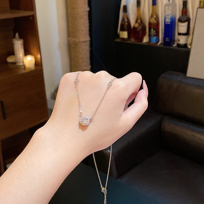 Wholesale Titanium Steel Micro Inlaid Zircon Clavicle Chain