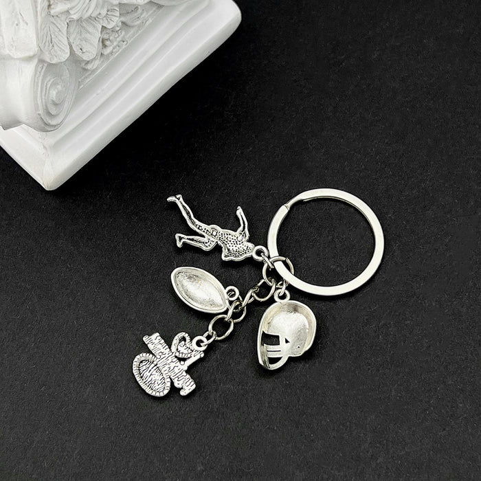 Wholesale I Love Rugby Sports Alloy Keychain JDC-KC-LuNeng008