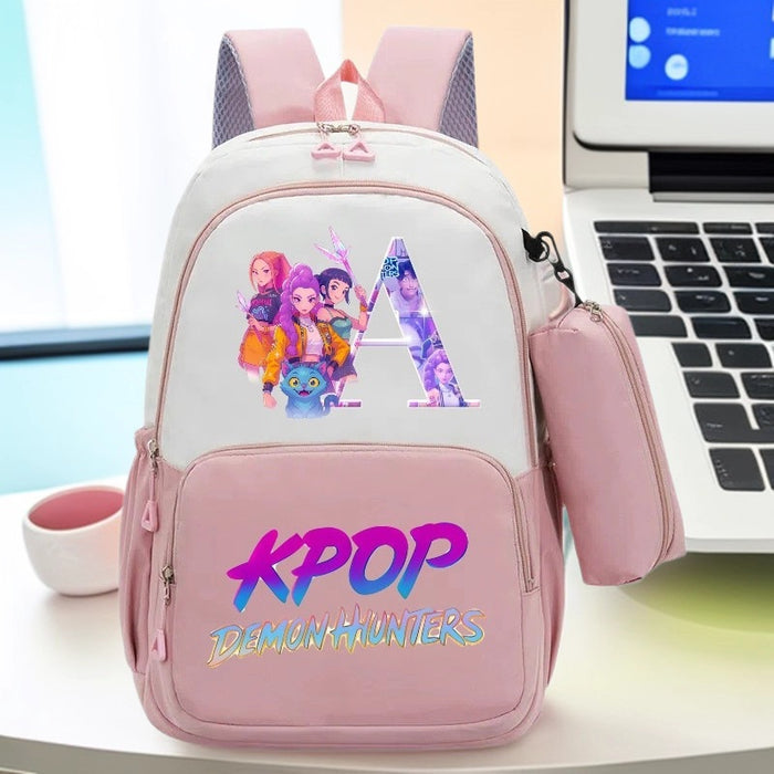 Wholesale Alphabet Cartoon Print Two-Piece Backpack Set for Primary and Middle School Students