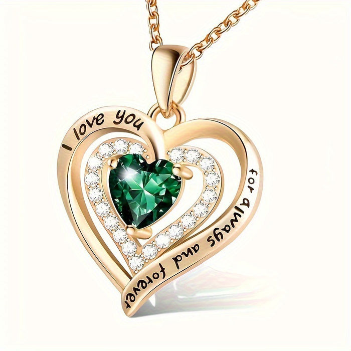 Wholesale December birthstone heart-shaped diamond necklaces